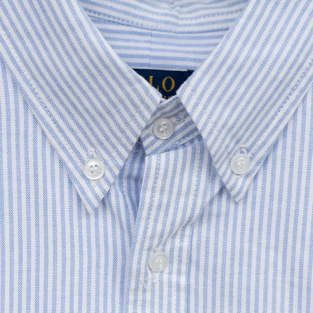 P250 top version (difference in currency) Style: Ralph Lauren POLO embroidered striped long shirt POLO Color: Picture color Size: S-XL Fabric: Pure cotton Accessories: Full set of customized accessories No gender distinction Same style for men and women